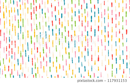 Colorful simple background with small black lines. Seamless vector pattern. Hand drawn noise texture 117931153