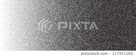 Abstract background with noise stipple dots. Vector halftone and photocopy effect. 117931160