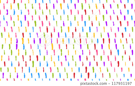 Colorful simple small dash seamless pattern on white background 117931197