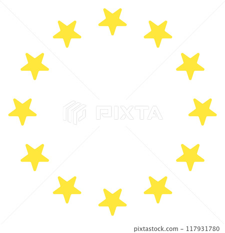 Star circle pattern. Struck symbol. Round shining 117931780