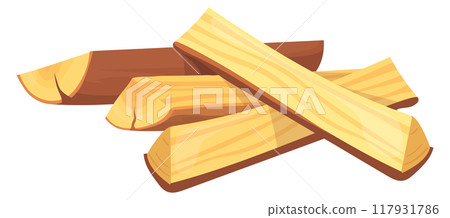 Wood pile cartoon icon. Firewood tree lumber logs 117931786