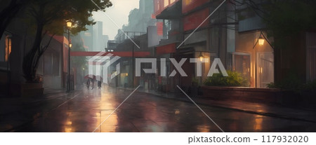 Downtown after the rain 117932020