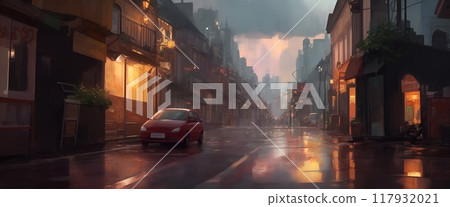 Downtown after the rain Downtown after the rain 117932021