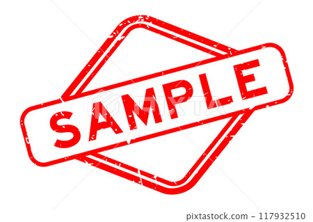 Grunge red sample word rubber seal stamp on white background Grunge red sample word rubber seal stamp on white background 117932510