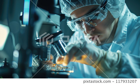 Scientist working at the modern laboratory. 117933207