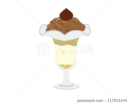 Mont Blanc-style chestnut parfait 117933244