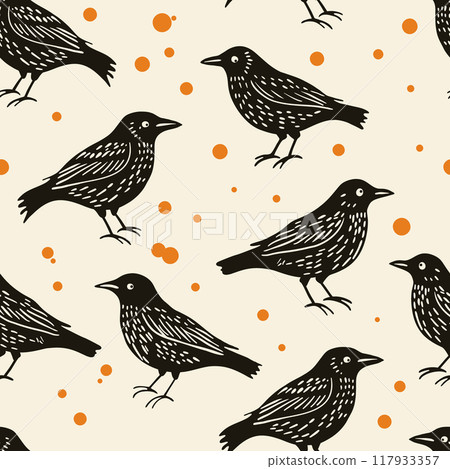 Black Raven Pattern Black Raven Pattern 117933357