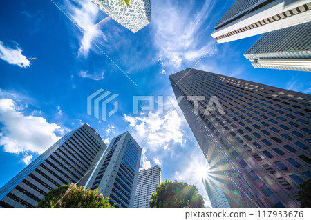 Tokyo cityscape in Japan, with views of airplanes, Kogakuin University, Shinjuku Center Building, Sompo Japan, etc. = 20th Tokyo cityscape in Japan, with views of airplanes, Kogakuin University, Shinjuku Center Building, Sompo Japan, etc. = 20th 117933676