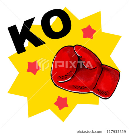 Boxing gloves and the word KO 117933839