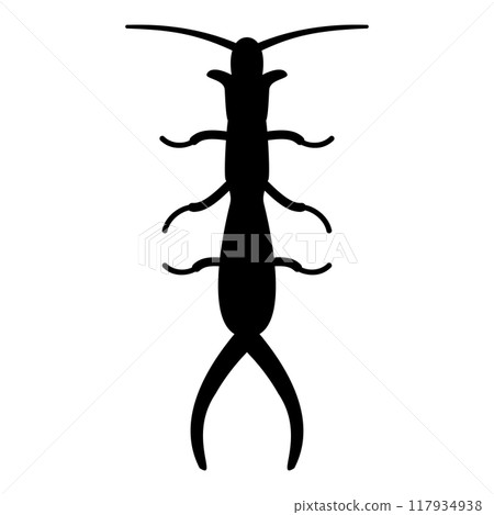 Earwig icon black color vector illustration image flat style 117934938