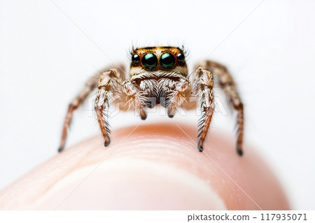 手指上的跳蜘蛛 117935071