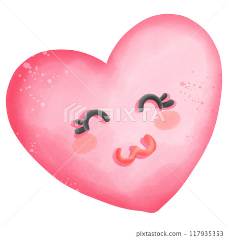 happy face with heart 117935353
