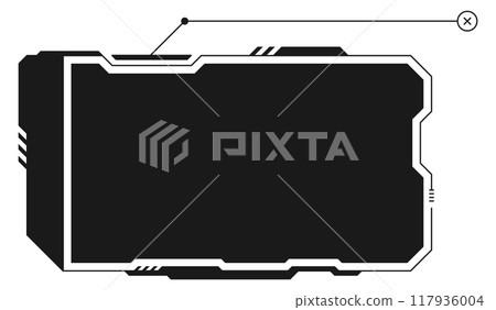 Black callout box template. Futuristic interface frame 117936004