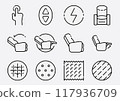electric recliner icon set 117936709