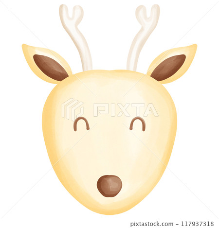 a cute cow with a face 117937318