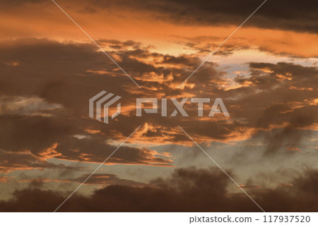 Yokohama cityscape in Japan: A mysterious sight as dark clouds pass by and the sky clears between them - September 1st, from Yokohama city 117937520