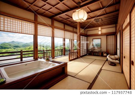 傳統日本房屋內部的圖像 117937748