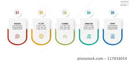 Infographic template business concept with step. Infographic template business concept with step. 117938054