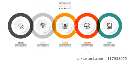 Timeline chart business infographic template. Timeline chart business infographic template. 117938055