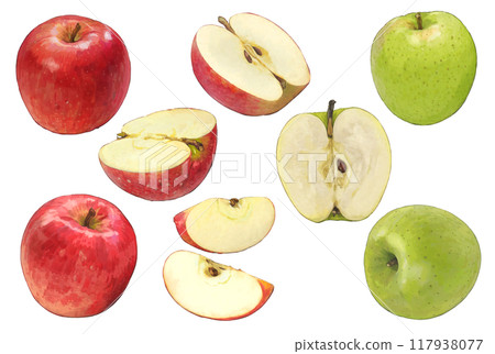蘋果和青蘋果的插圖集 117938077