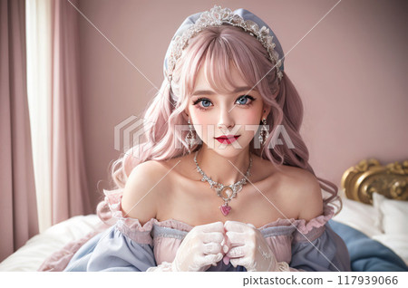 Cute sweet lolita fashion girl 117939066