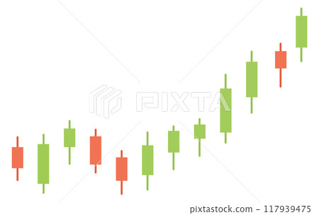 Candlestick chart icon. Color infographic diagram template Candlestick chart icon. Color infographic diagram template 117939475