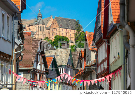 Marburg Castle and Old Town Rooftops, Marburg, Germany Marburg Castle and Old Town Rooftops, Marburg, Germany 117940055