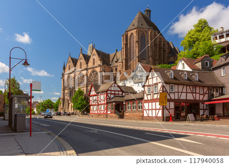 Philipps University and Half-Timbered Houses, Marburg, Germany 117940058