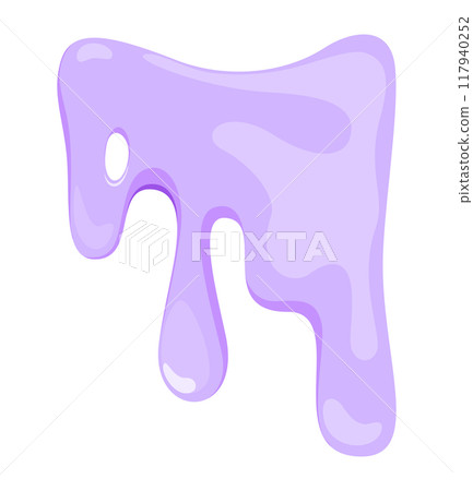 A purple dripping shape with smooth curves and gradients flat vector illustration representing a liquid substance or abstract design A purple dripping shape with smooth curves and gradients flat vector illustration representing a liquid substance or abstract design 117940252