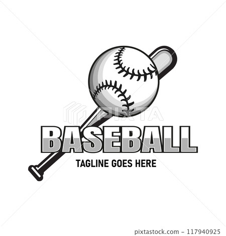 Baseball ball and bat design, Perfect Sports logo for Baseball team Baseball ball and bat design, Perfect Sports logo for Baseball team 117940925