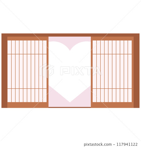 心形設計 shoji 插圖集向量日語 心形設計 shoji 插圖集向量日語 117941122