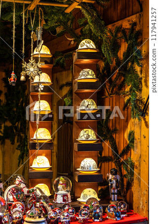 Christmas market at Chinese Tower in Munich, Bavaria, Germany, Europe 117941257