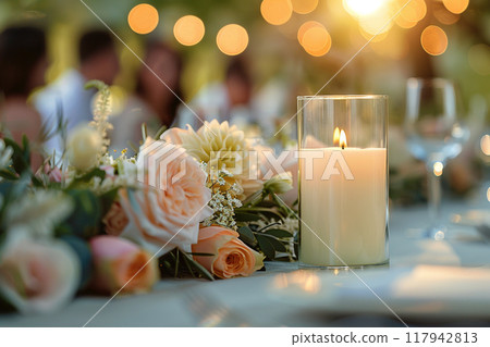 Elegant Candlelit Dinner 117942813