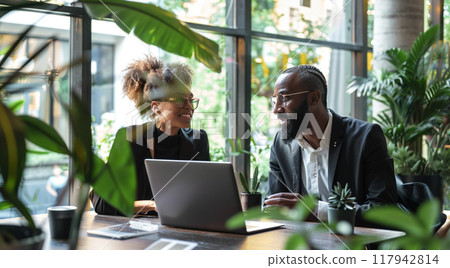 Business Meeting in Modern Office 117942814