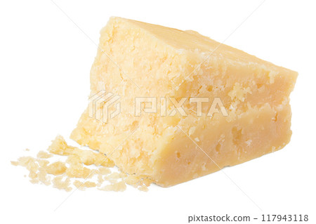 parmesan cheese isolated on white background 117943118