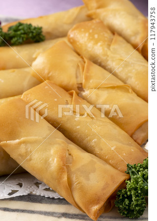 Delicious spring rolls Delicious spring rolls 117943758