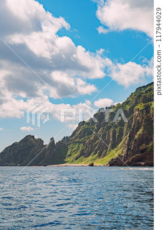 從船上眺望知床半島 從船上眺望知床半島 117944029