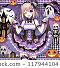 Halloween cute witch 117944104