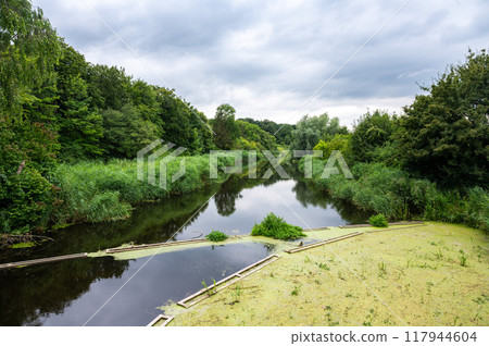 Green landscape with water ponds around Koge, Denmark Green landscape with water ponds around Koge, Denmark 117944604