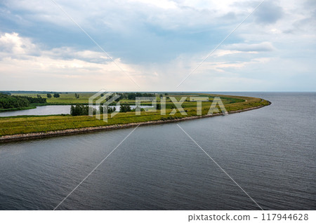 The Kage Bay and green surroundings at the Amager nature center, Denmark 117944628