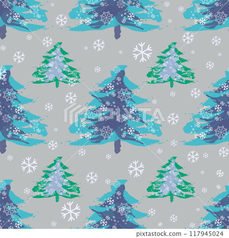 Christmas ditsy background. Vector 117945024