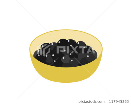 Illustration featuring black beans 117945263