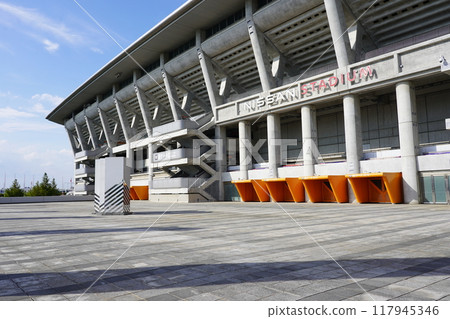 Yokohama International Stadium West Gate Exterior Yokohama International Stadium West Gate Exterior 117945346