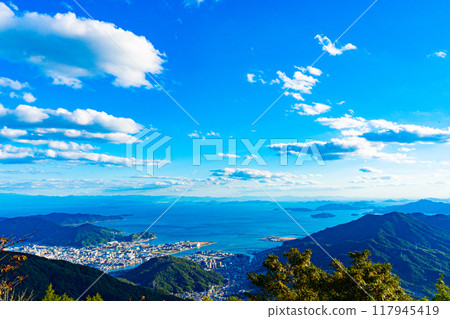 View of Kure City from Haigamine (Hiroshima Prefecture) View of Kure City from Haigamine (Hiroshima Prefecture) 117945419