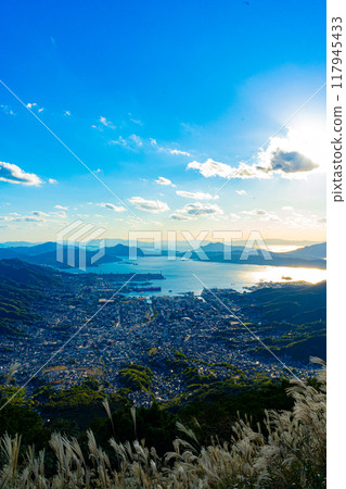 View of Kure City from Haigamine (Hiroshima Prefecture) View of Kure City from Haigamine (Hiroshima Prefecture) 117945433