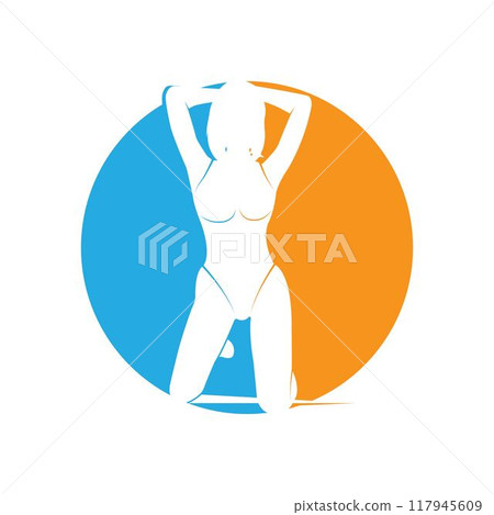 Sexy female silhouette isolated on white background Sexy female silhouette isolated on white background 117945609