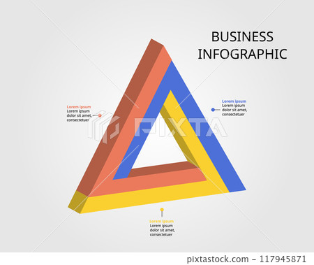 triangle chart template for infographic for presentation for 3 element triangle chart template for infographic for presentation for 3 element 117945871