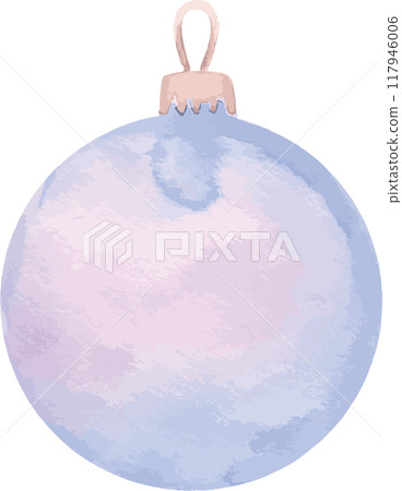 Christmas decorations, ornaments, watercolor, hand-drawn, cute, stylish, illustration material 117946006