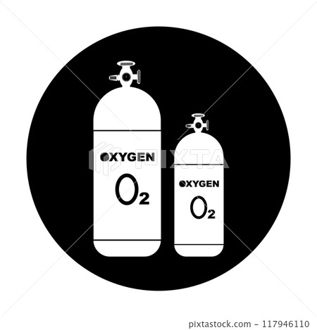 vector symbol illustration, oxygen cylinder icon vector symbol illustration, oxygen cylinder icon 117946110