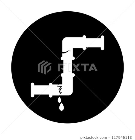 leaky pipe vector icon illustration leaky pipe vector icon illustration 117946118